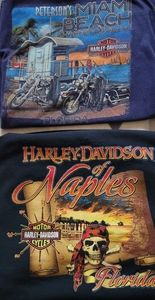 Harley Davidson T-shirts Lot of 2 in size 2XL . Colors are Black and Blue.